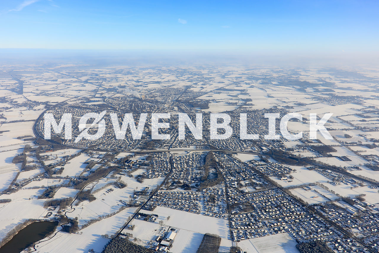 Cloppenburg im Winter Luftbild