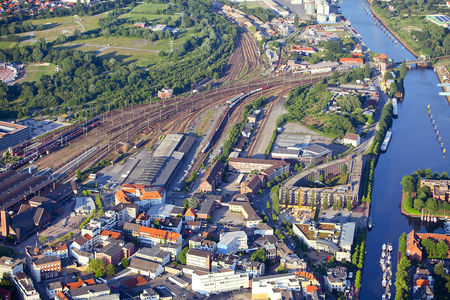 Luftaufnahme Bahnstrecke Oldenburg