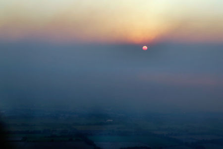Luftaufnahme Brandegeruch durch Moorbrand