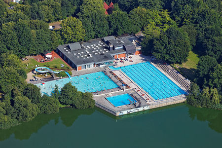 Luftaufnahme Schwimmbad