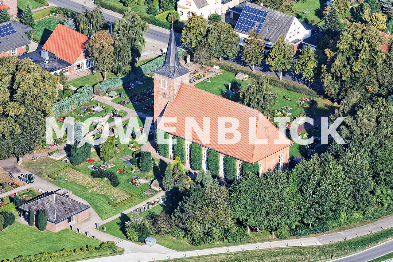 Friedenskirche Hammelwarden Luftbild