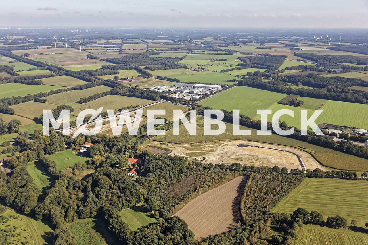 Hockensberg Gewerbegebiet Luftbild