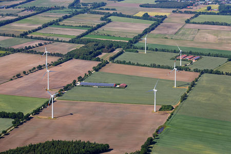 Luftaufnahme Windpark Querdamm