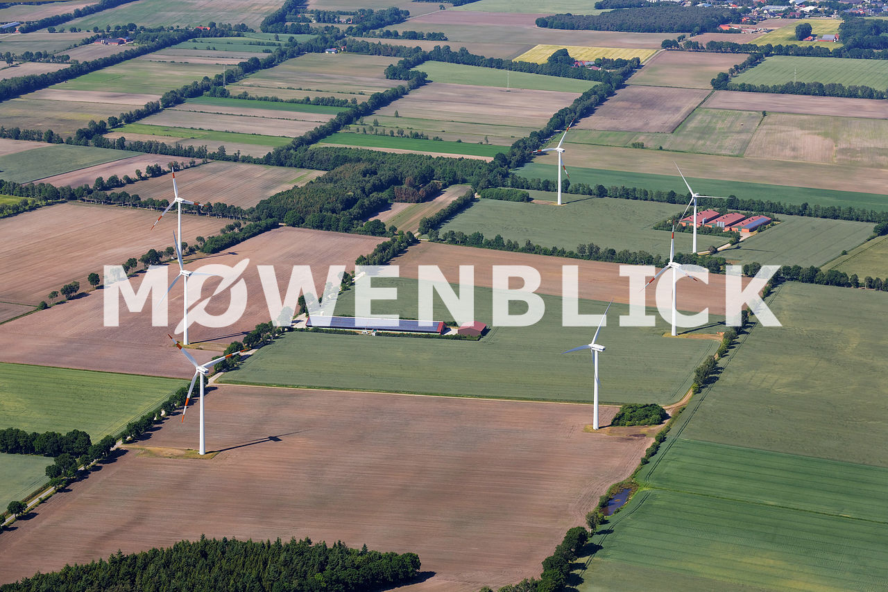 Windpark Querdamm Luftbild