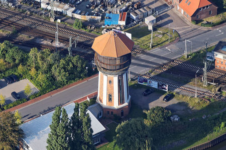 Luftaufnahme Alter Wasserturm
