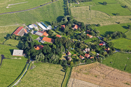 Luftaufnahme Rundort Ziallerns Ostfriesland