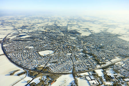 Die Stadt im Schnee