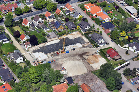 Luftaufnahme Isenkamp Baustelle
