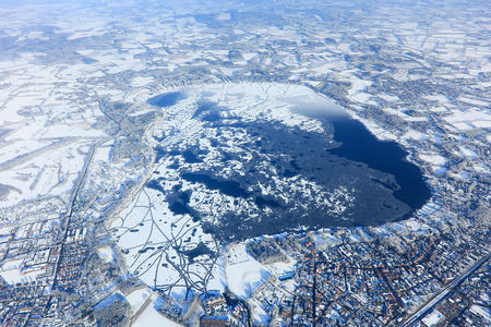Luftaufnahme Zwischenahner Meer im Winter