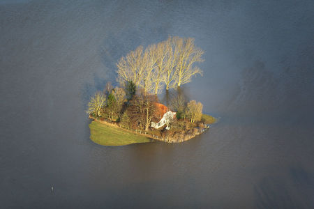 Luftaufnahme Überflutete Allerwiesen