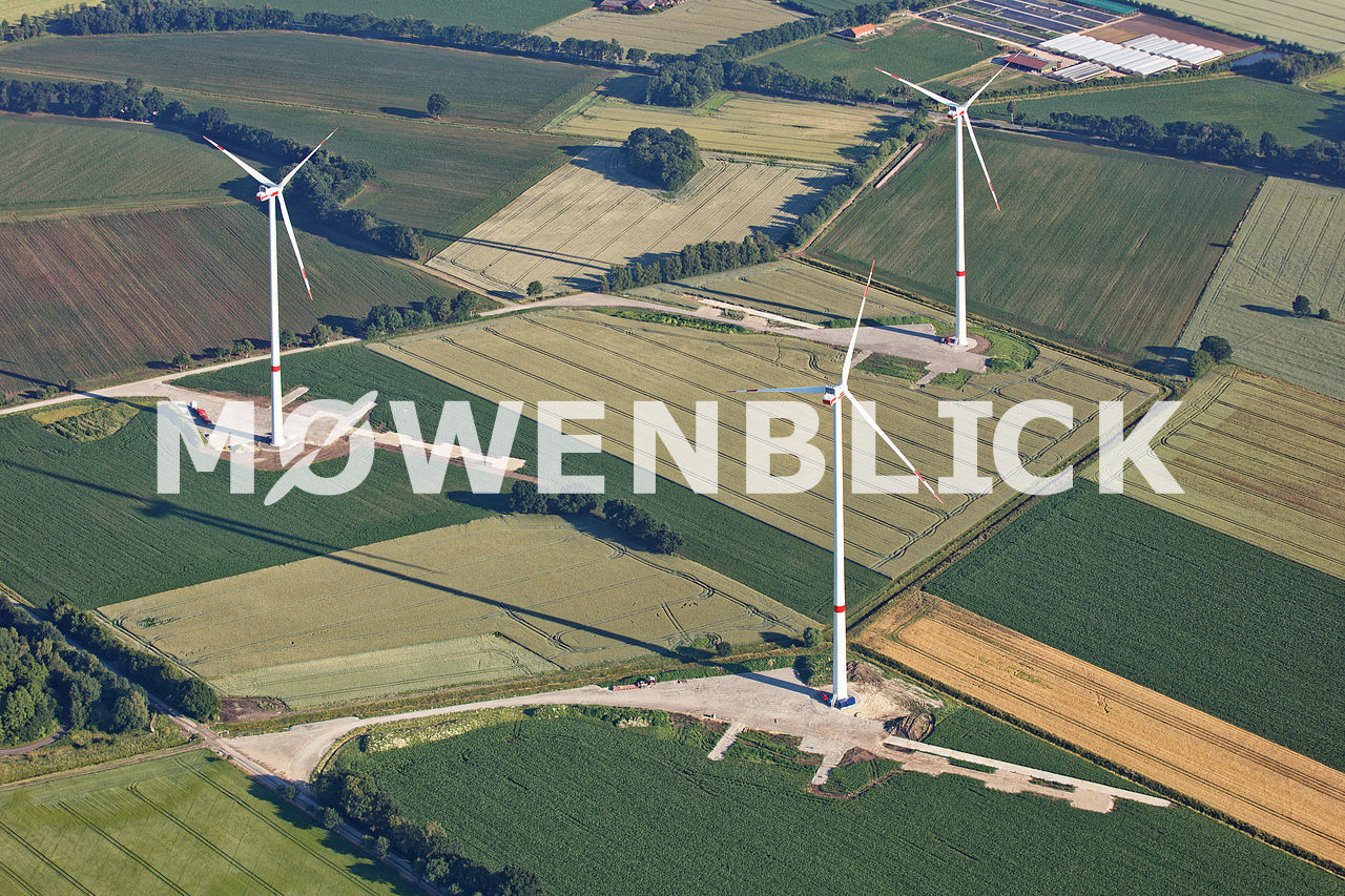 Neubau Windpark Luftbild