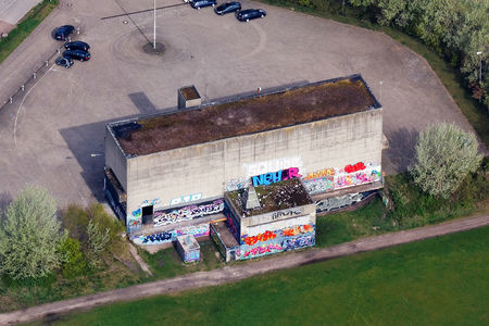 Luftaufnahme ehemaliger Müllbunker