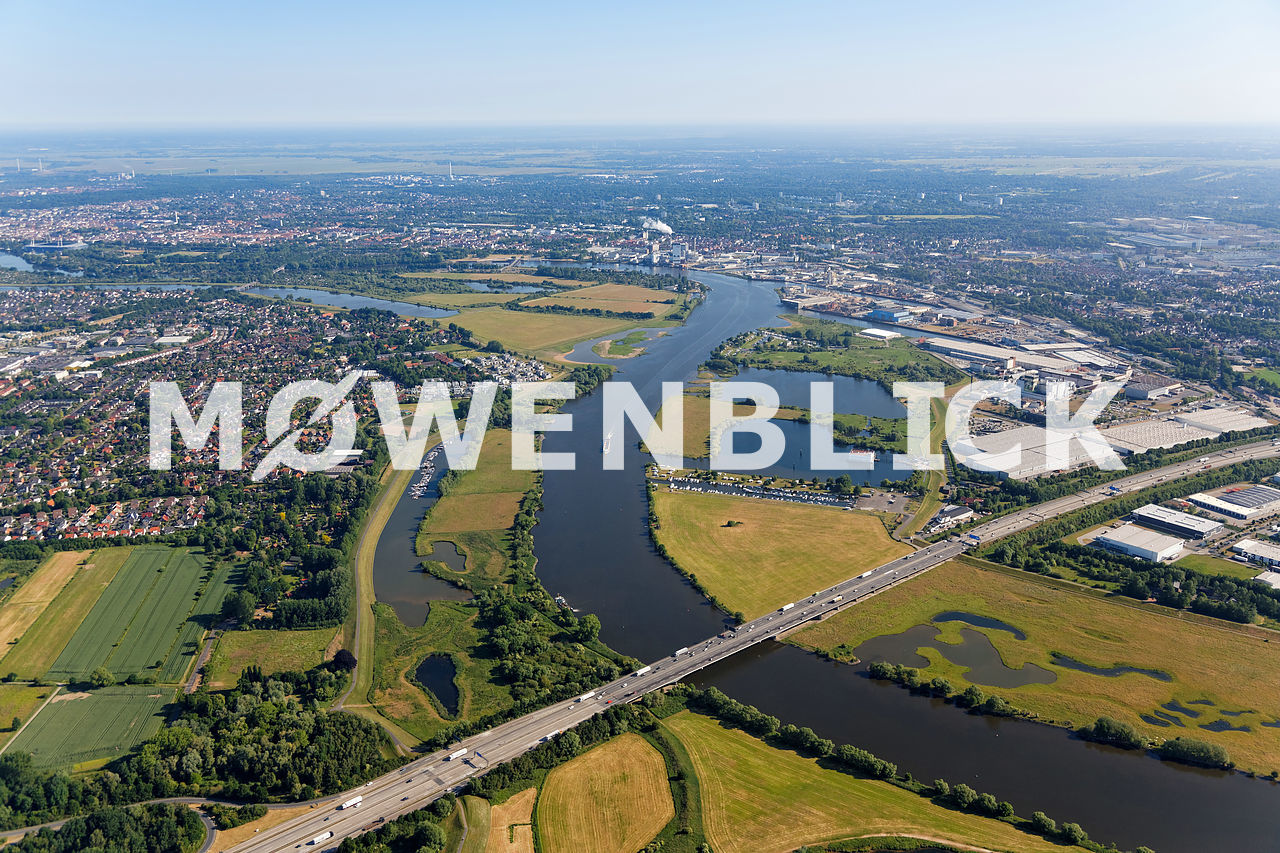 Weser Arberger Kanal Luftbild