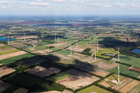 Luftaufnahme Windpark