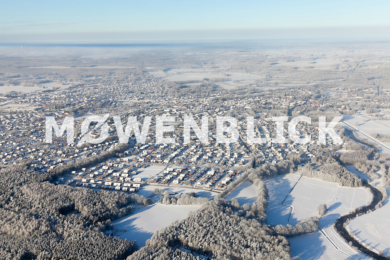 Die Stadt Wildeshausen im Schnee Luftbild