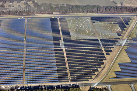 Luftaufnahme Solarpark Wiefelstede Erneuerung