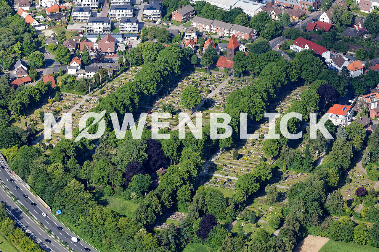 Neuer Friedhof Luftbild