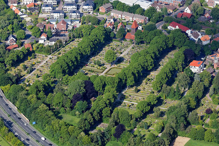Luftaufnahme Neuer Friedhof