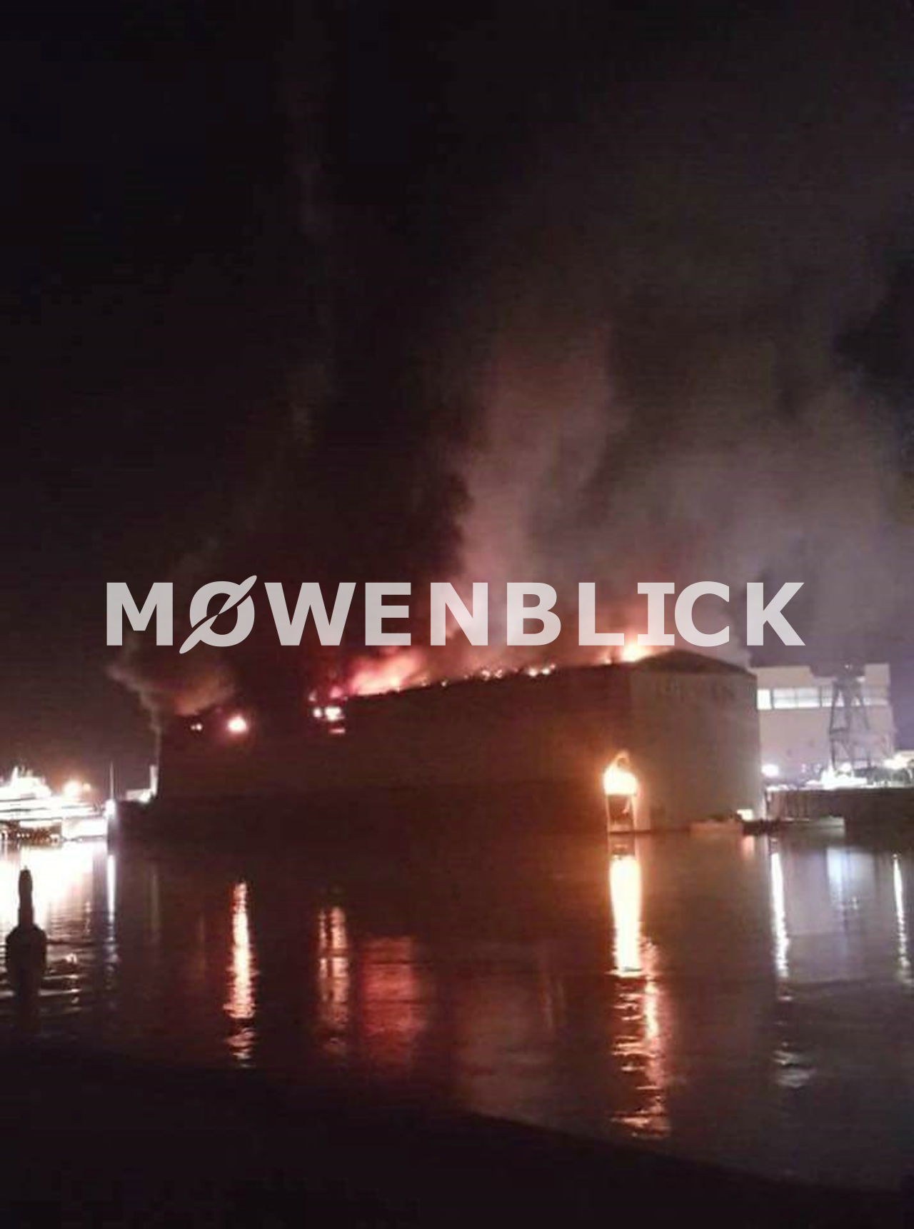 Lürssen Werft Brand Luftbild