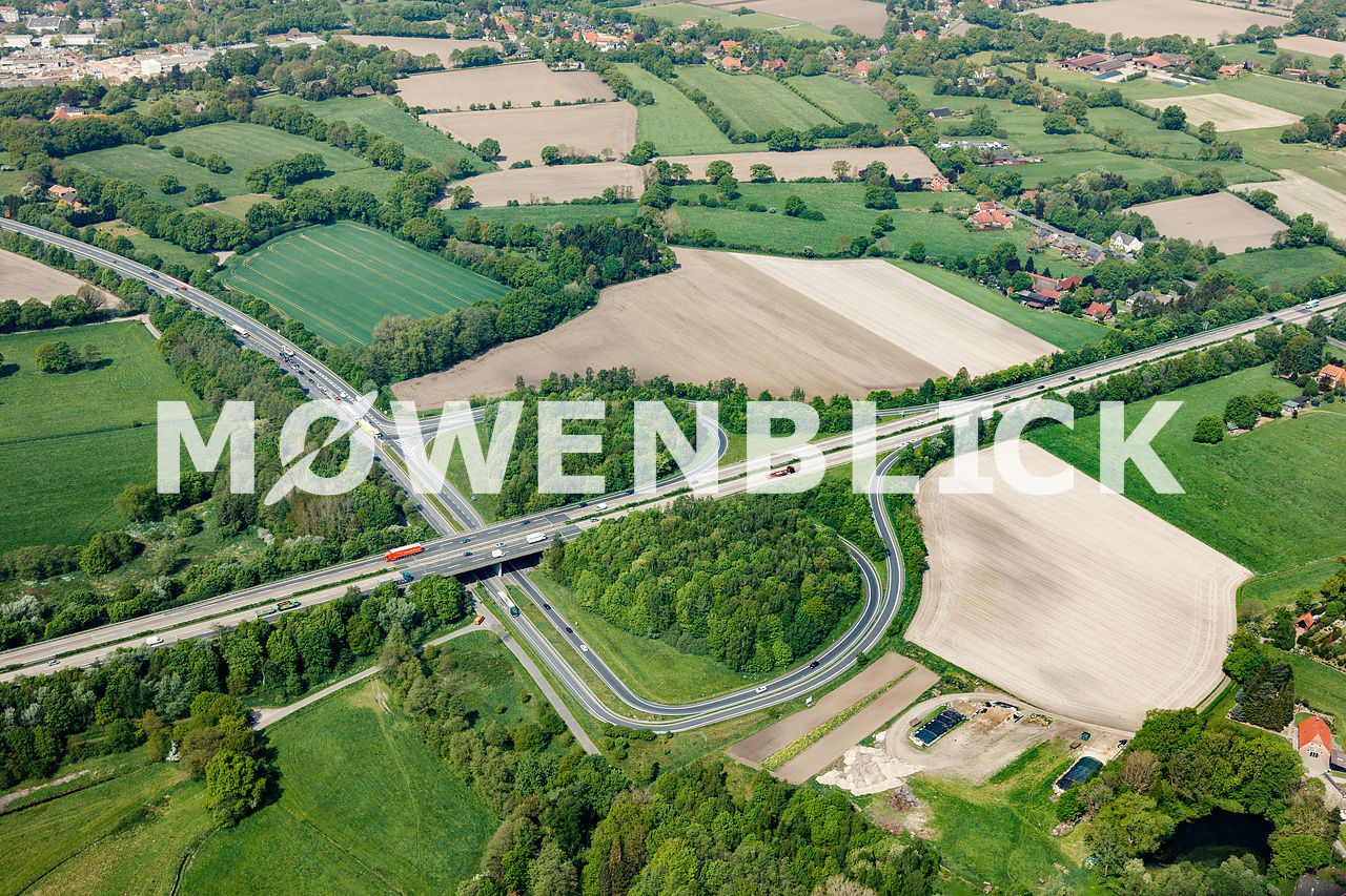 Autobahndreieck Oldenburg-Ohmstede A29-L865 Luftbild