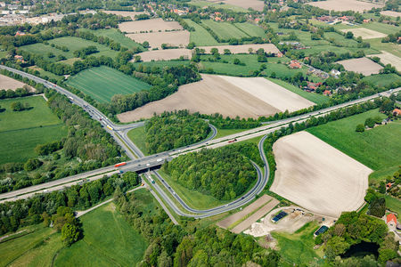 Luftaufnahme Autobahndreieck Oldenburg-Ohmstede A29-L865