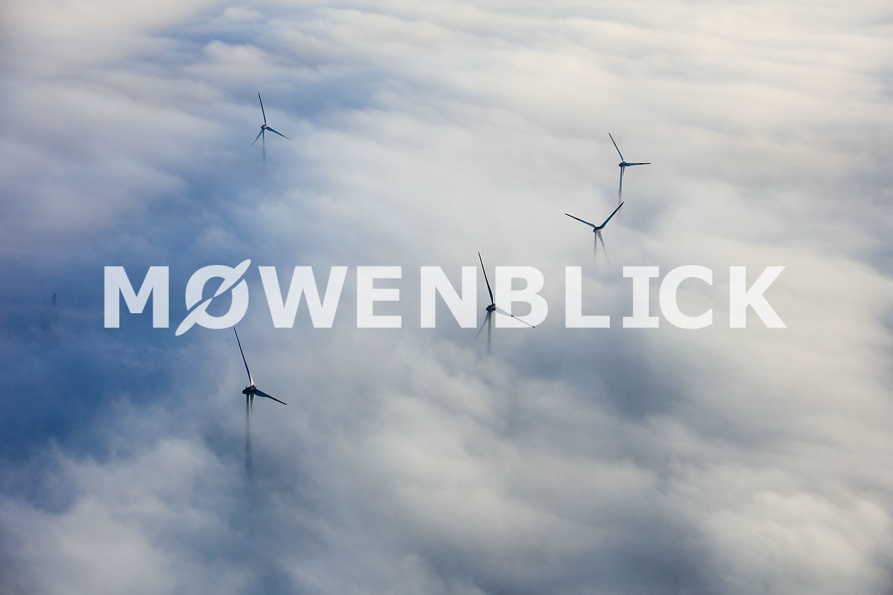 Windmühlen Repowering Luftbild