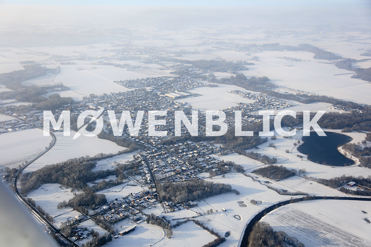 Winterliches Luftbild Luftbild