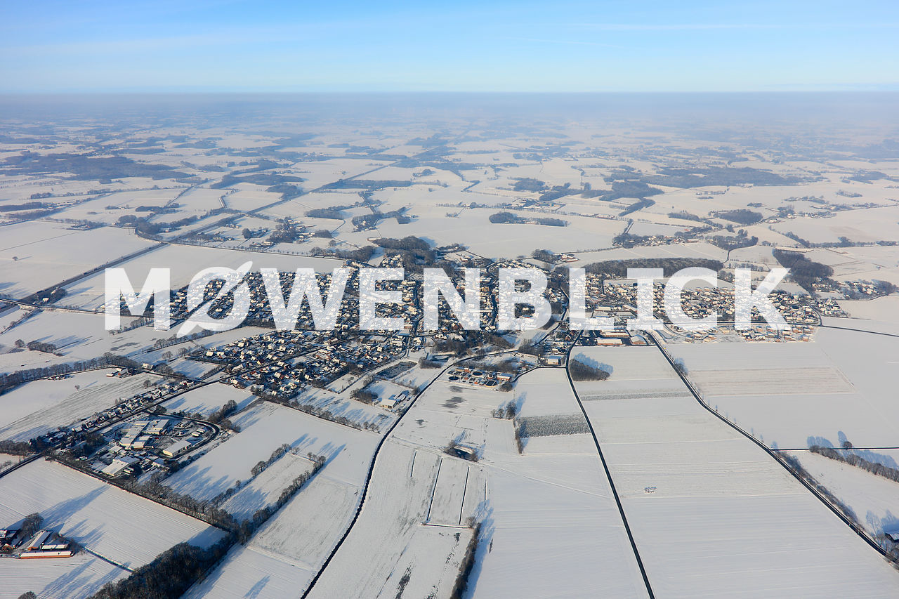 Gemeinde Bakum im Winter Luftbild