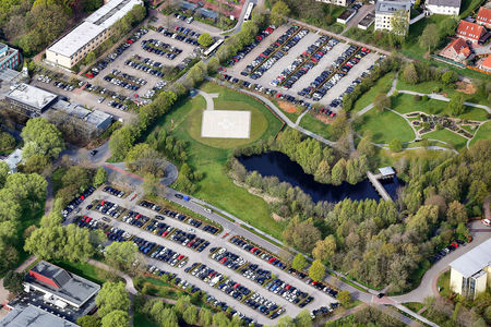 Luftaufnahme Parkplätze Klinikum Oldenburg