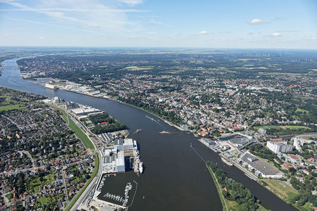 Luftaufnahme Weser