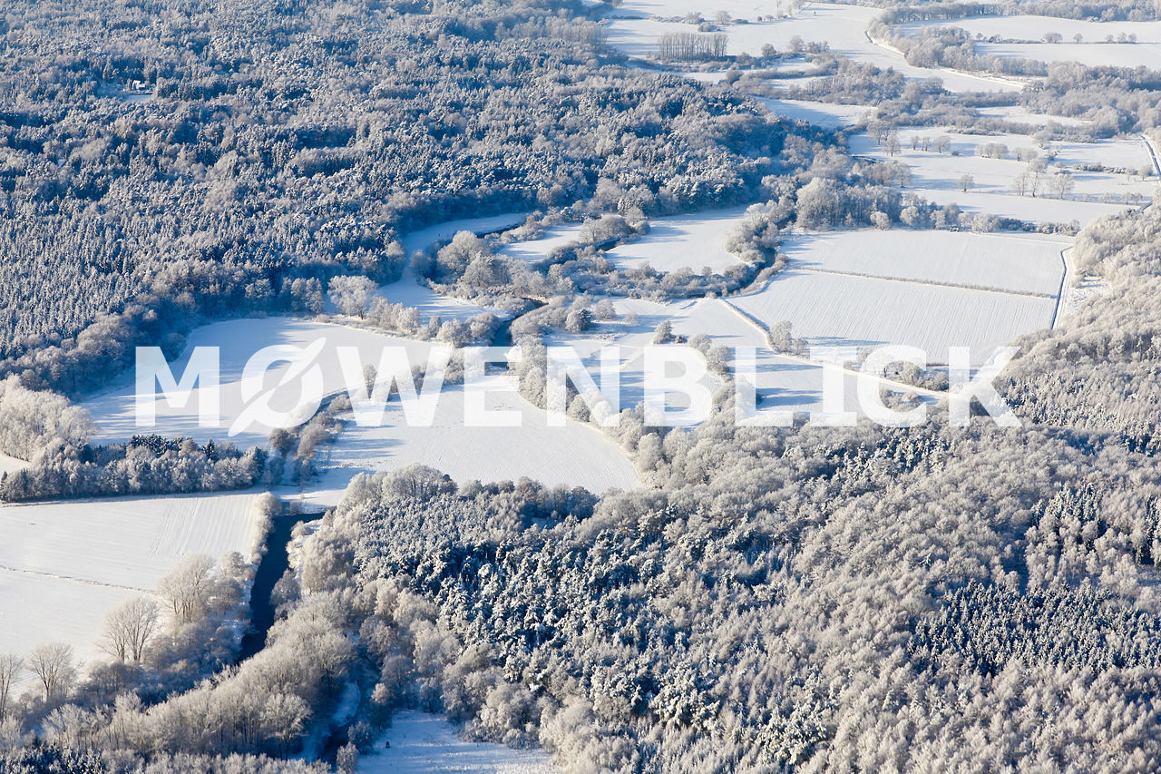 Die Hunte im Winter Luftbild