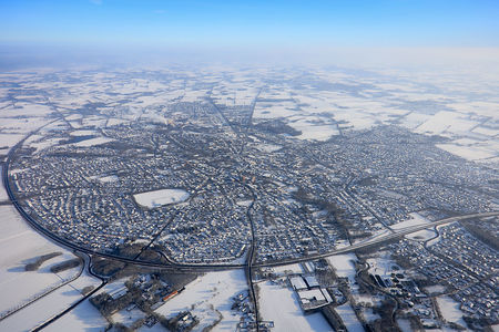 Luftbildaufnahme der gesamten Stadt