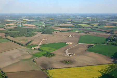 Luftaufnahme Baustelle Windpark Hengsterholzer Weg