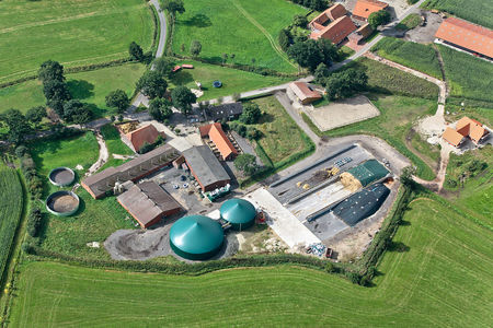 Luftaufnahme Biogasanlage