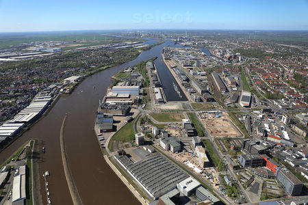 Luftaufnahme Europahafen Alte Weser
